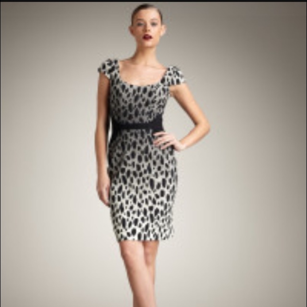 Jay Godfrey ombré gray leopard dress size 2